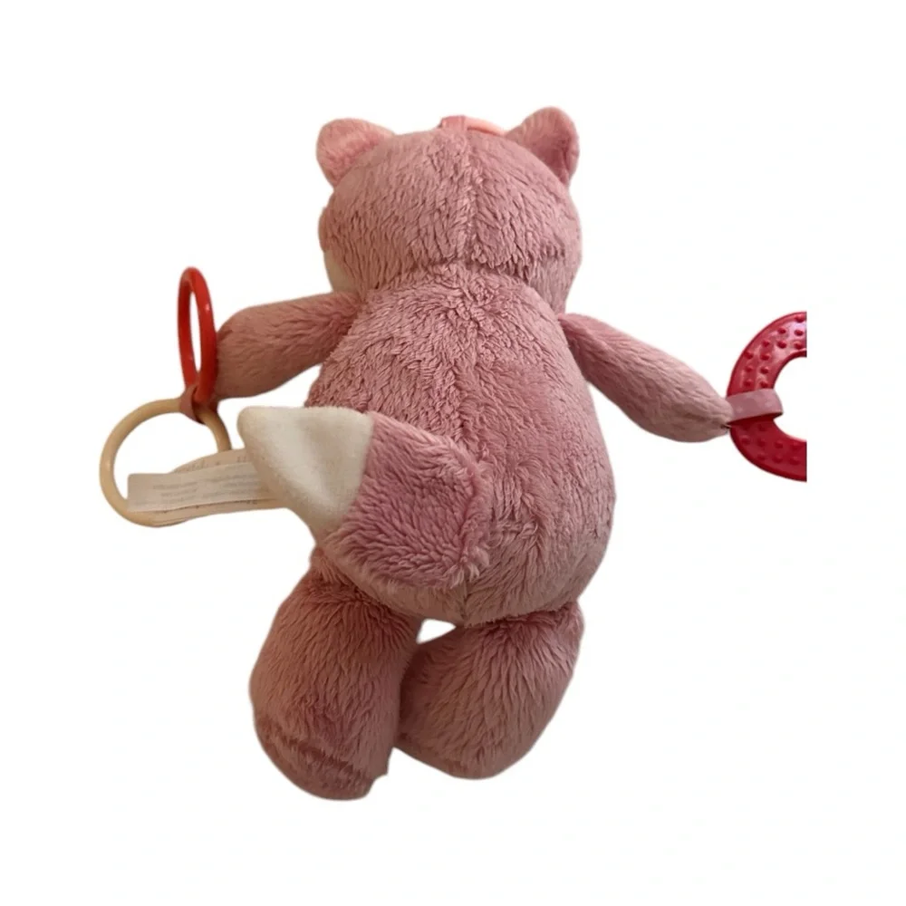 Carter's Plush Stuffed Pink Polka Dot Fox Lovey Activity Toy Rattle Teether Crib